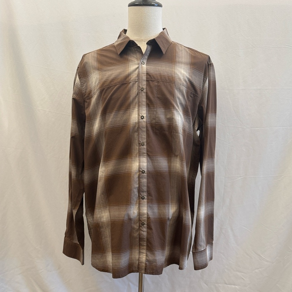 5.11 Tactical Brown Plaid Button Down Shirt